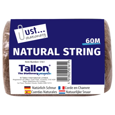 Just Stationery Natural String 60m