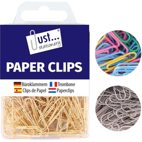 Just Stationery Paper Clips Assorted