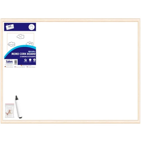 Just Stationery Pine Frame Dry-Wipe Board & Accessories 600 X 800mm
