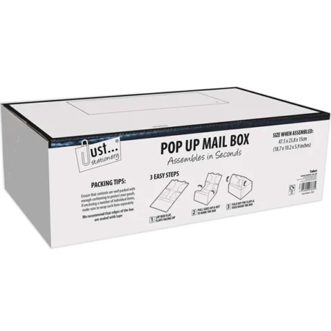 Just Stationery Pop Up Mailing Boxes World 47.5 X 25.8 X 15cm