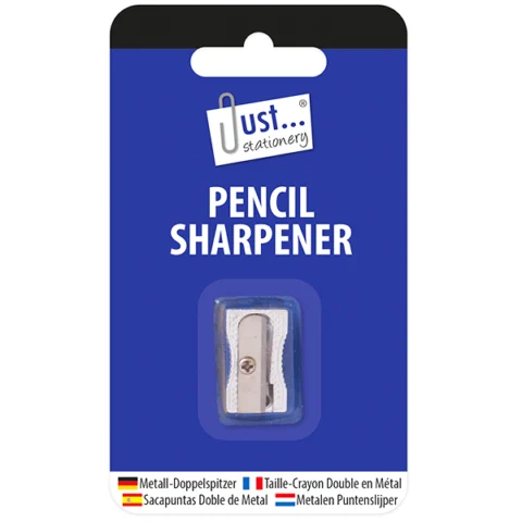 Just Stationery Single Metal Pencil Sharpener