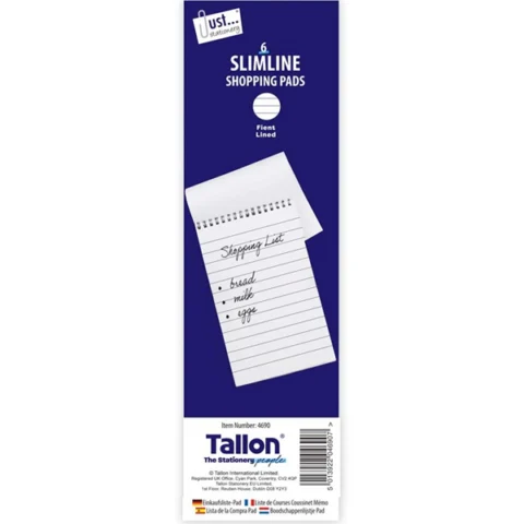 Just Stationery Slimline Shopping Pads 6 Pack
