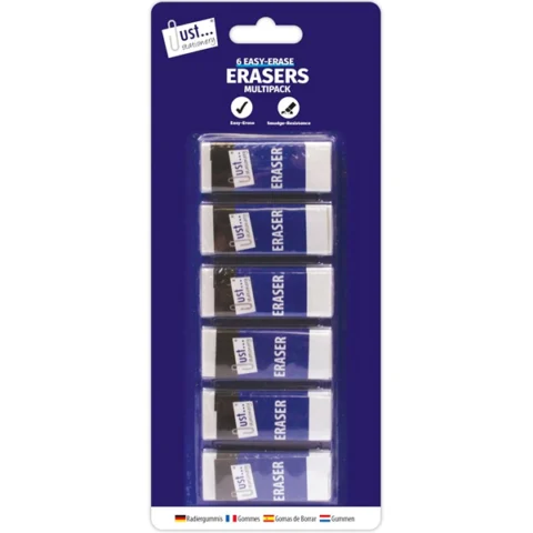 Just Stationery Smudge Resistant Eraser 6 Pack