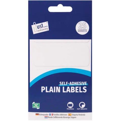 Just Stationery Sticky Labels 128 Labels 70 X 25mm