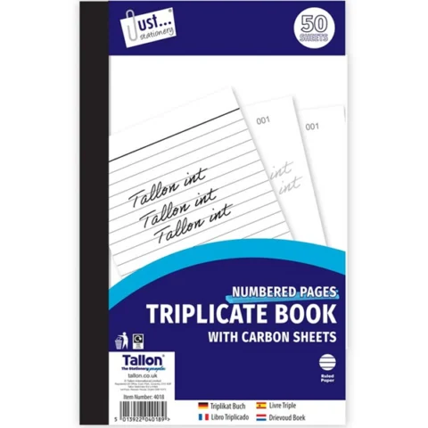 Just Stationery Triplicate Book 50 Pack