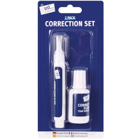 Just Stationery White Correction Set 2pc