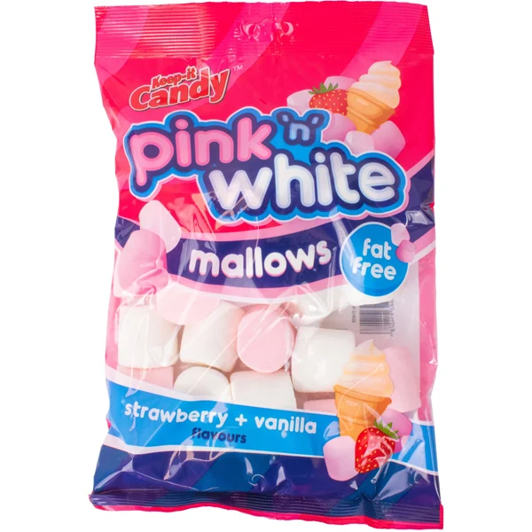 Keep It Candy Fat Free Strawberry & Vanilla Pink 'n' White Marshmallows 200g