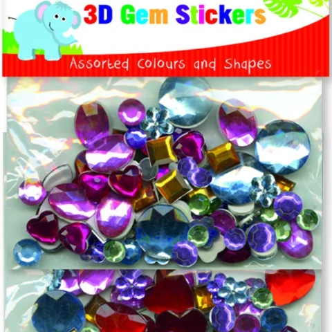 Kids Create 3D Gem Stickers