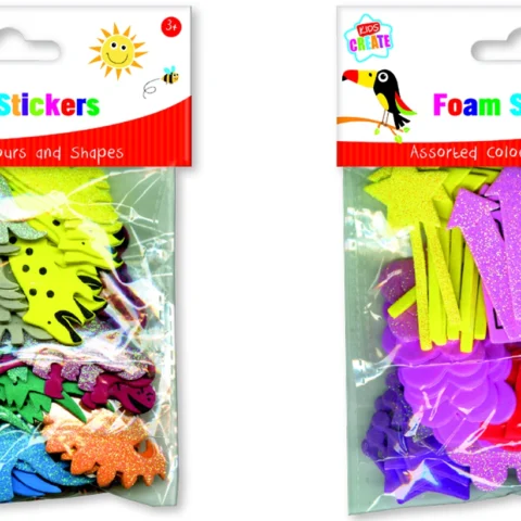 Kids Create Foam Stickers Assorted Colours & Shapes