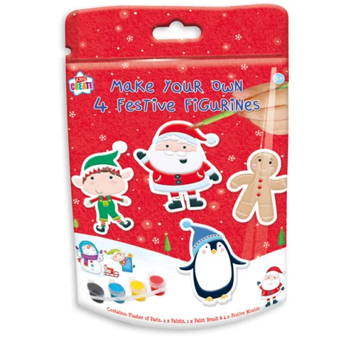 Kids Create Make Your Own Festive Figurines 4 Pack