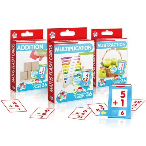 Kids Create Maths Flash Cards 36 Pack Assorted