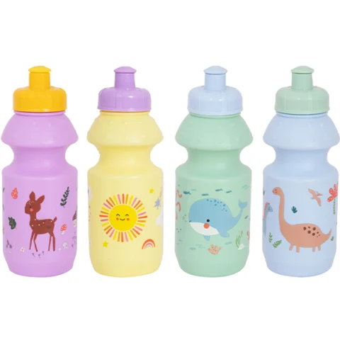 Kids Sports Cap Water Bottle 380ml Assorted