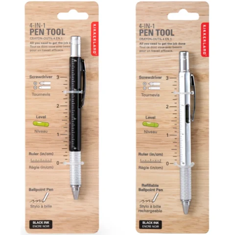Kikkerland 4-in-1 Multi-Function Pen Tool Assorted Colours