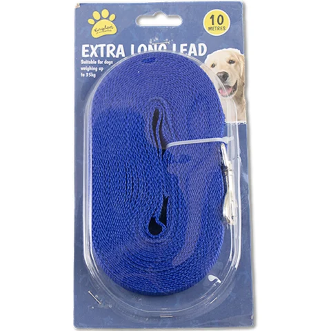 Kingdom Extra Long Polyester Blue Dog Lead 10m
