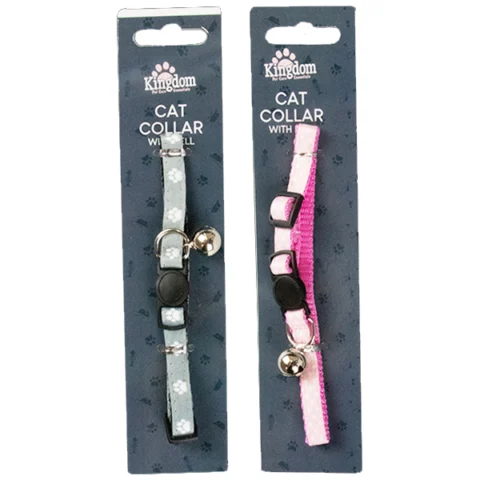 Kingdom Nylon Cat Collar With Bell Assorted