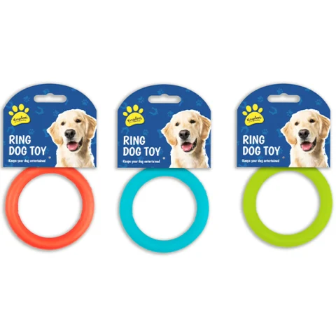 Kingdom Rubber Ring Dog Toy 15cm Assorted Colours