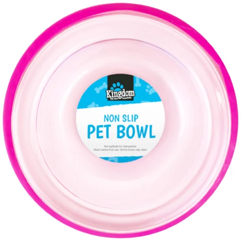 Kingdom Transparent Non-Slip Pet Bowl 18.5cm