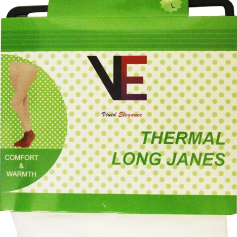 Ladies Thermal Comfort & Warmth (15% Cotton 85% Mixed Fibres) Long Johns White - Meduim