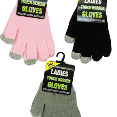 Ladies Touch Screen Gloves - 3/Cols
