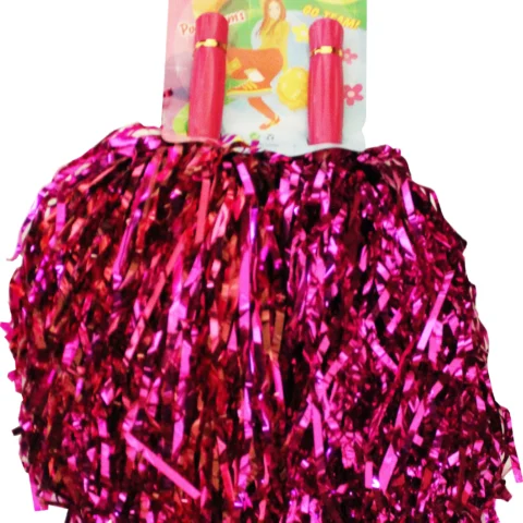 Large Cheer Leader Pink 2pc Pom Pom Set