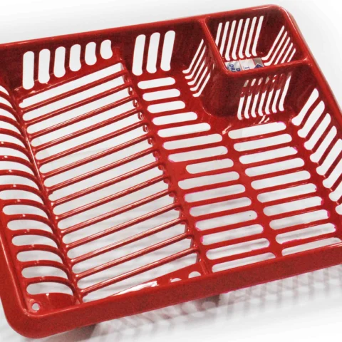 Large Dish Drainer Glitter Red