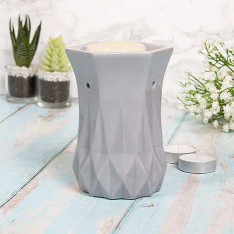Leonardo Desire Aroma Geometric Grey Wax Oil Burner