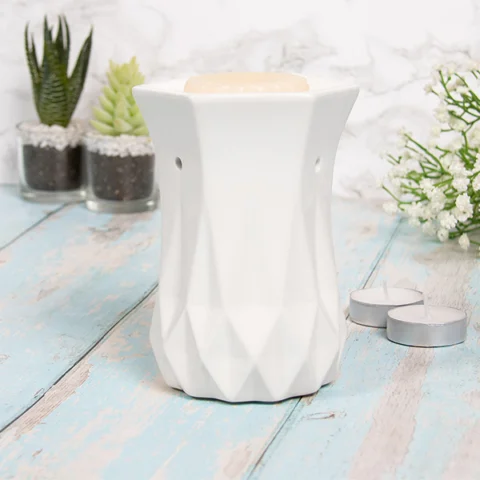 Leonardo Desire Aroma Geometric White Wax Oil Burner