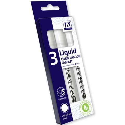 Liquid Chalk Window Markers White 3 Pack