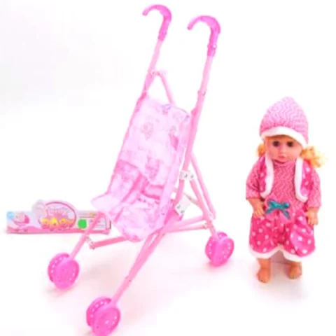 Lovely Baby Pram & Doll Set