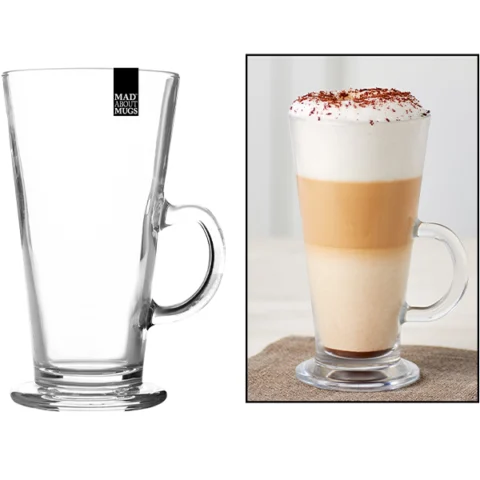 Mad About Mugs Glass Latte Coffee Mug 300ml