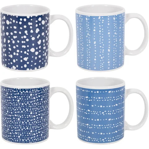 Mad About Mugs Straight Blue Spotty Mug 11oz Assorted