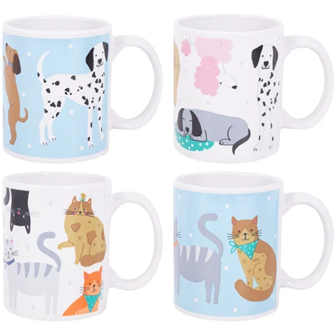 Mad About Mugs Straight Cat & Dog Mug 11oz