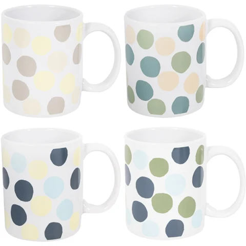 Mad About Mugs Straight Neutral Polka Dot Mug 11oz Assorted