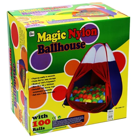 Magic Nylon Ballhouse Tent & 100 Balls
