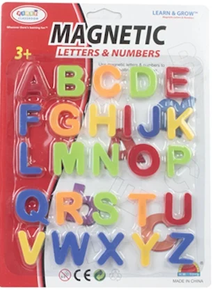 Magnetic Capital Letters On Card 26pcs