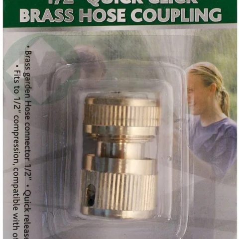 Marksman 1/2" Quick Click Brass Hose Coupling
