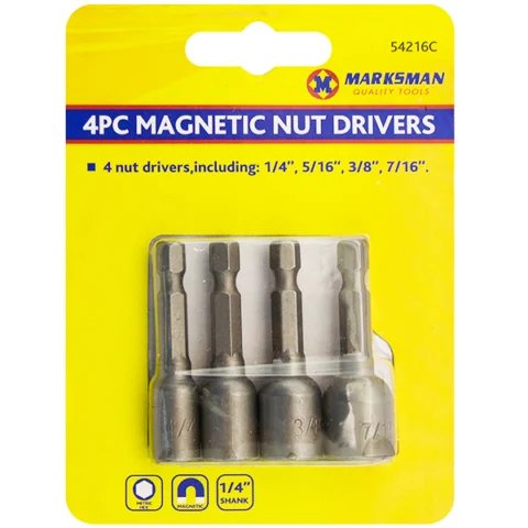 Marksman 1/4" Magnetic Nut Drivers Set 4pc