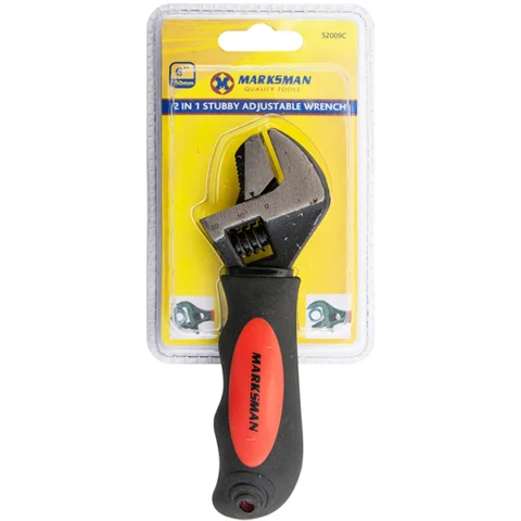 Marksman 2-In-1 Stubby Adjustable & Pipe Wrench