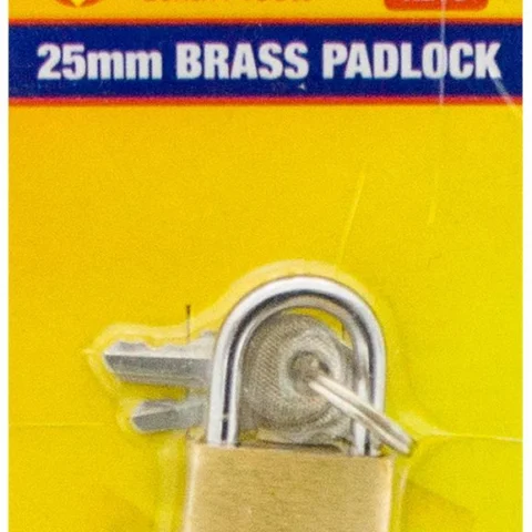 Marksman 25mm Brass Padlock With 3 Keys