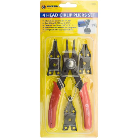 Marksman 4 Head Cirlip Pliers Set