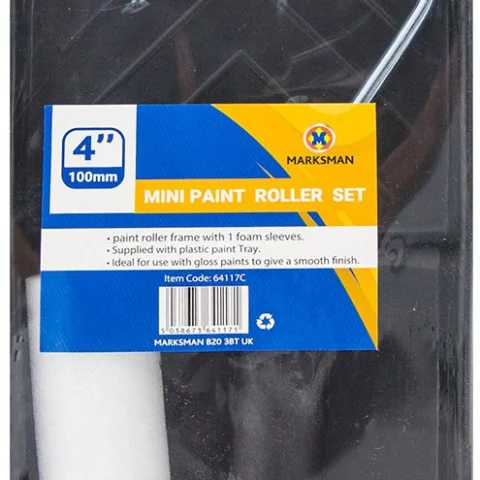 Marksman 4" Mini Gloss & Emulsion Paint Roller Set