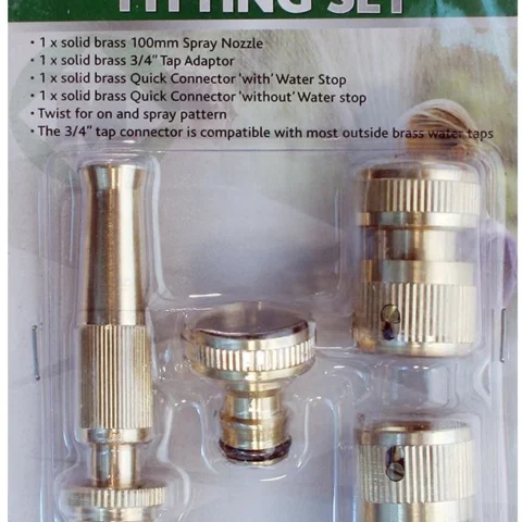 Marksman 4pc Brass Hose Fitting Set