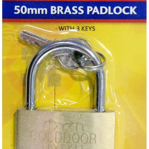 Marksman 50mm Brass Padlock With 3 Keys