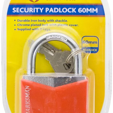 Marksman 60mm Security Padlock With 3 Keys