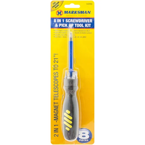 Marksman 8-In-1 Screwdriver & Pick Up Tool Kit 8pc