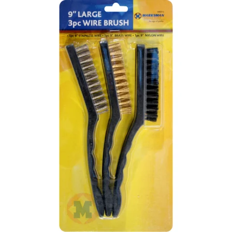 Marksman 9" Large Wire Brush 3pc