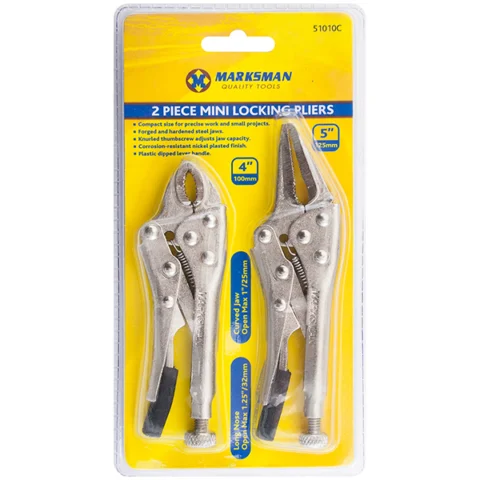 Marksman Assorted Mini Locking Pliers Set 2pc