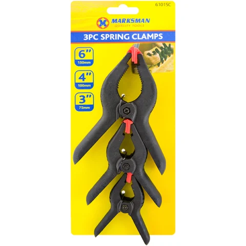 Marksman Assorted Spring Clamps Set 3pc