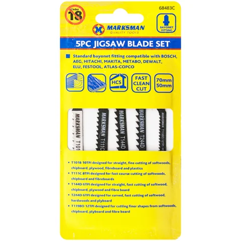 Marksman Bayonet HCS Jigsaw Blade Set 5pc