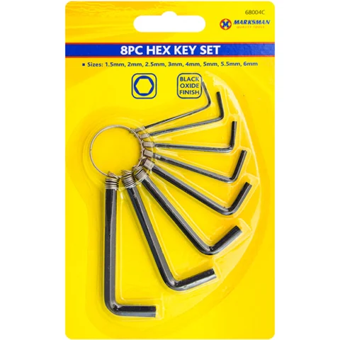 Marksman Black Oxide Hex Key Set 8pc